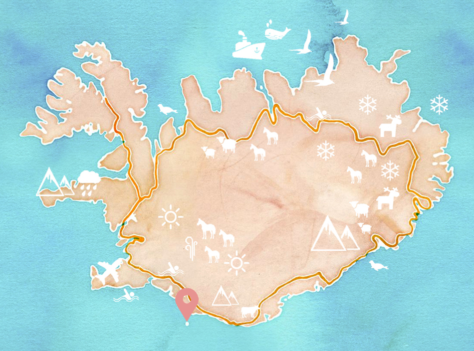 Carte Islande - île de Heimaey